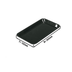 Prostokątna taca prezentacyjna GN 1/4 - Czarny - Bez BPA - 265 x 162 x 17 mm | Talerz ekspozycyjny | Talerz na ladę | Talerz na ciasto | Talerz na ladę | Talerz na mięso | Taca | Talerz na ciasto