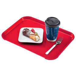 (12 szt.) CAMBRO | Taca do fast foodów - prostokątna - 360x460mm - wysoki profil - czerwona