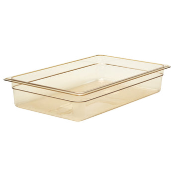 (6 szt.) CAMBRO | H-PAN™ - Żaroodporne pojemniki GN 1/1 - Bursztynowe - Głębokość 100 mm - Prime Gastro