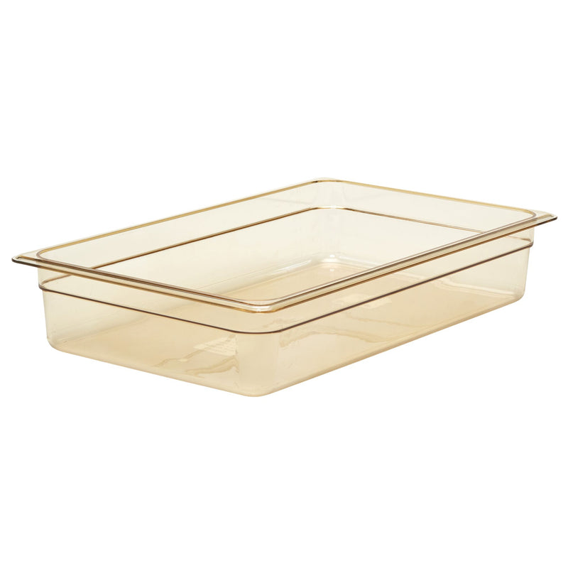 (6 szt.) CAMBRO | H - PAN™ - Żaroodporne pojemniki GN 1/1 - Bursztynowe - Głębokość 100 mm