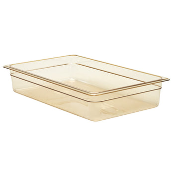 (6 szt.) CAMBRO | H-PAN™ - Żaroodporne pojemniki GN 1/1 - Bursztynowe - Głębokość 100 mm - Prime Gastro