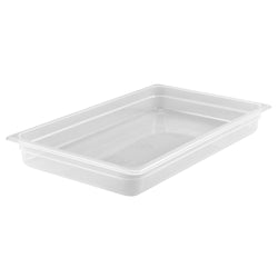(6 sztuk) CAMBRO | Pojemniki GN z polipropylenu 1/1 – mleczne – wysokość: 100 mm