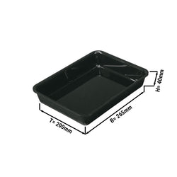 Prostokątna miska prezentacyjna - 265x200x40mm - Czarna
