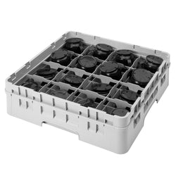 CAMBRO | CAMRACK® - Kosz do mycia filiżanek 1/1 - z 16 przegrodami - 500x500mmn - Szary