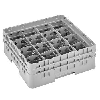 CAMBRO | CAMRACK® - Kosz do mycia filiżanek 1/1 - z 16 przegrodami - 500x500mmn - Szary - Prime Gastro