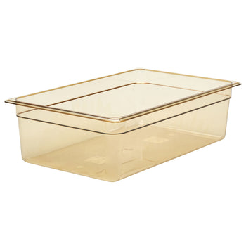 (6 szt.) CAMBRO | H-PAN™ - Żaroodporne pojemniki GN 1/1 - Bursztynowe - Głębokość 150 mm - Prime Gastro