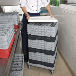 CAMBRO | CAMRACK® - kosz do mycia szklanek 1/1 z 6 przedłużkami - 500x500mm - 16 przegródek - Czarny
