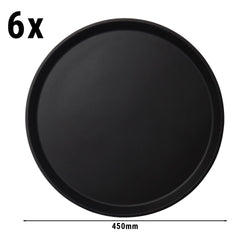 (6 szt.) CAMBRO | CAMTREAD® - Tacka z włókna szklanego - okrągła - ø 450 mm - wysoki profil - czarna