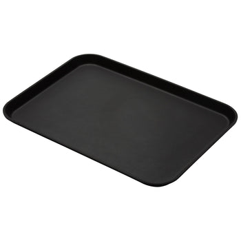 (6 szt.) CAMBRO | CAMTREAD® - Taca z włókna szklanego - prostokątna - 650x450mm - wysoki profil - czarna - Prime Gastro