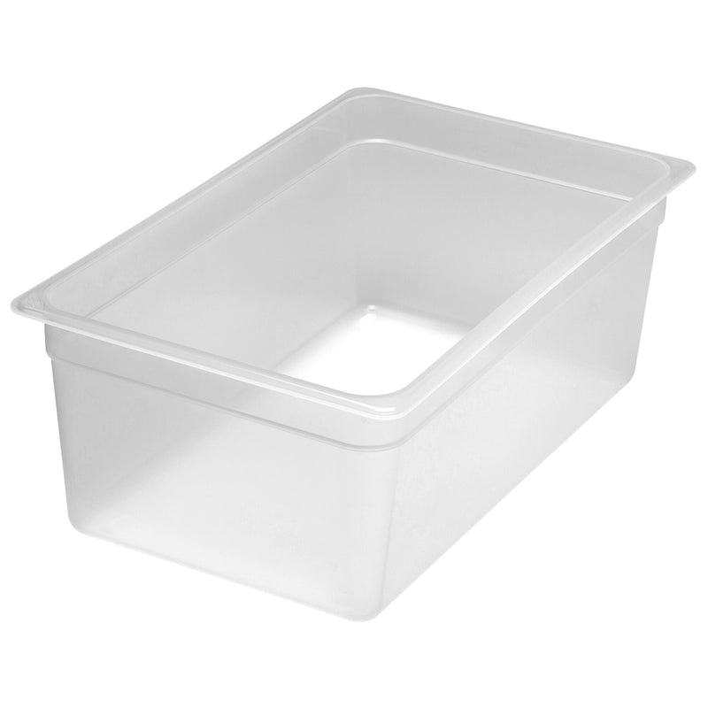 (6 sztuk) CAMBRO | Pojemniki GN z polipropylenu 1/1 – mleczne – wysokość: 200 mm