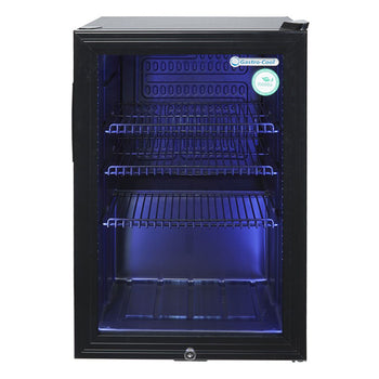 GASTRO-COOL | Chłodziarka minibarowa - 430 mm - 62 litry - z 1 szklanymi drzwiami & oświetleniem LED - Czarna - Prime Gastro