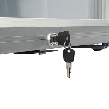 GASTRO-COOL | Chłodziarka minibarowa - 430 mm - 62 litry - z 1 szklanymi drzwiami & oświetleniem LED - srebrna - Prime Gastro