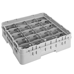 CAMBRO | CAMRACK® - Kosz do mycia filiżanek 1/1 - z 20 przegrodami - 500x500mmn - Szary