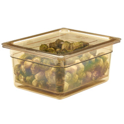 (6 szt.) CAMBRO | H - PAN™ - żaroodporne płaskie pokrywki GN 1/2 - bursztynowe