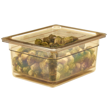 (6 szt.) CAMBRO | H-PAN™ - żaroodporne płaskie pokrywki GN 1/2 - bursztynowe - Prime Gastro