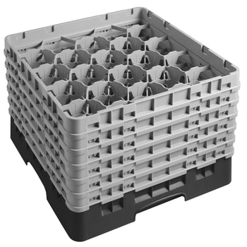 CAMBRO | CAMRACK® - kosz do mycia szklanek 1/1 z 6 przedłużkami - 500x500mm - 20 przegródek - Czarny - Prime Gastro