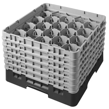 CAMBRO | CAMRACK® - kosz do mycia szklanek 1/1 z 6 przedłużkami - 500x500mm - 20 przegródek - Czarny - Prime Gastro