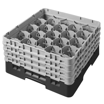 CAMBRO | CAMRACK® - kosz do mycia szklanek 1/1 z 4 przedłużkami - 500x500mm - 20 przegródek - Czarny - Prime Gastro