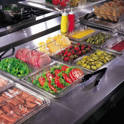 (6 sztuk) CAMBRO | CAMWEAR® - Pojemnik z poliwęglanu GN 1/2 - Przezroczysty - Głębokość: 65 mm