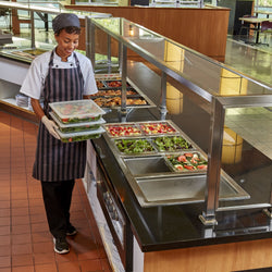 (6 sztuk) CAMBRO | CAMWEAR® - Pojemnik z poliwęglanu GN 1/2 - Przezroczysty - Głębokość: 65 mm