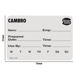 (24 szt.) CAMBRO | StoreSafe®Etykiety rotacyjne - 250 etykiet na rolce