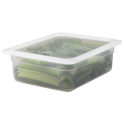(6 sztuk) CAMBRO | Pojemniki GN z polipropylenu 1/2 - mleczne - wysokość: 100 mm