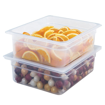 (6 sztuk) CAMBRO | Pojemniki GN z polipropylenu 1/2 - mleczne - wysokość: 100 mm - Prime Gastro