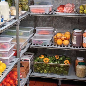 (6 sztuk) CAMBRO | Pojemniki GN z polipropylenu 1/2 - mleczne - wysokość: 100 mm - Prime Gastro