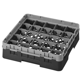 CAMBRO | CAMRACK® - kosz do mycia szklanek 1/1 - 25 przegródek - z 1 przedłużką - 500x500mm - Czarny - Prime Gastro