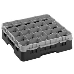 CAMBRO | CAMRACK® - kosz do mycia szklanek 1/1 - 25 przegródek - z 1 przedłużką - 500x500mm - Czarny
