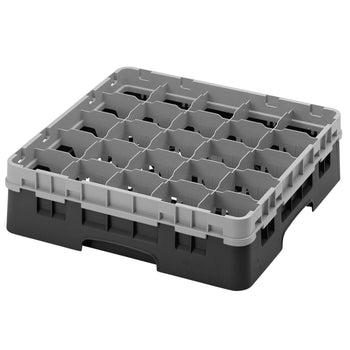 CAMBRO | CAMRACK® - kosz do mycia szklanek 1/1 - 25 przegródek - z 1 przedłużką - 500x500mm - Czarny - Prime Gastro