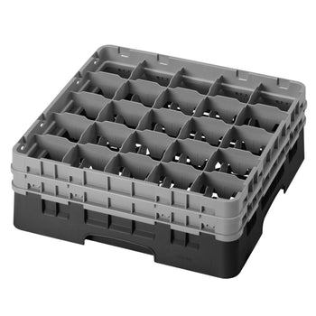 CAMBRO | CAMRACK® - kosz do mycia szklanek 1/1 - 25 przegródek - z 2 przedłużkami - 500x500mm - Czarny - Prime Gastro