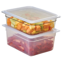 (6 sztuk) CAMBRO | Pojemniki GN z polipropylenu 1/2 - mleczne - wysokość: 150 mm