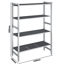 Aluminiowa półka podstawowa – 1200 x 1800 mm – nośność: 900 kg
