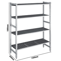 Aluminiowa półka podstawowa – 1500 x 1800 mm – nośność: 900 kg
