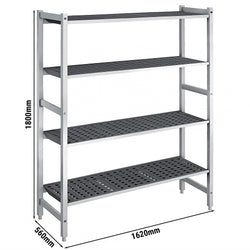Aluminiowa półka podstawowa – 1620 x 1800 mm – nośność: 900 kg