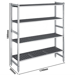 Aluminiowa półka podstawowa – 1740 x 1800 mm – nośność: 900 kg