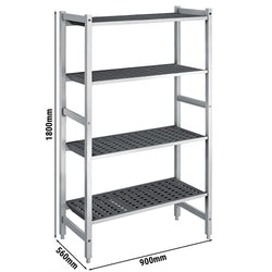 Aluminiowa półka podstawowa – 900 x 1800 mm – nośność: 900 kg
