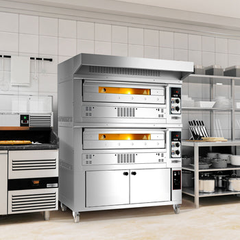 Gazowy piec do pizzy - 6+6x 33cm - Manualny - włącznie z okapem & garownikiem - Prime Gastro