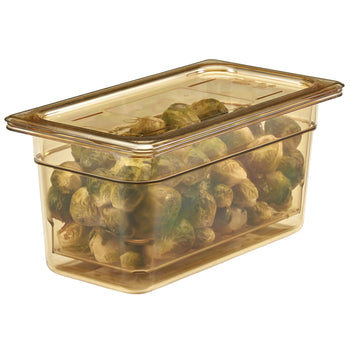 (6 szt.) CAMBRO | H-PAN™ - Żaroodporne płaskie pokrywki GN 1/3 - Bursztynowe - Prime Gastro