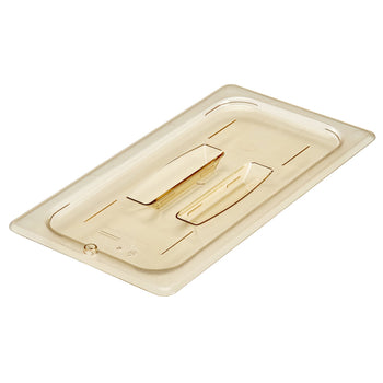 (6 szt.) CAMBRO | H-PAN™ - Żaroodporne płaskie pokrywki GN 1/3 - z uchwytem - bursztynowe - Prime Gastro