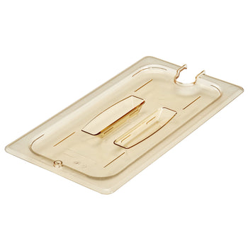 (6 szt.) CAMBRO | H-PAN™ - Żaroodporne pokrywki GN 1/3 - z wycięciem i uchwytem - bursztynowe - Prime Gastro
