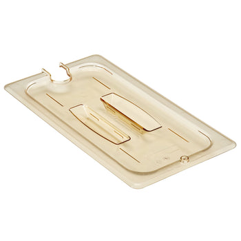 (6 szt.) CAMBRO | H-PAN™ - Żaroodporne pokrywki GN 1/3 - z wycięciem i uchwytem - bursztynowe - Prime Gastro