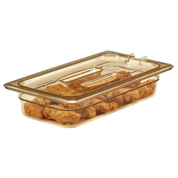 (6 szt.) CAMBRO | H - PAN™ - Żaroodporne pokrywki GN 1/3 - z wycięciem i uchwytem - bursztynowe