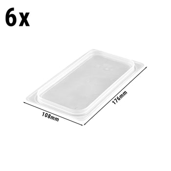 (6 sztuk) CAMBRO | Pokrywka polipropylenowa GN 1/3 – hermetyczna – mleczna - Prime Gastro