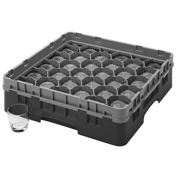 CAMBRO | CAMRACK® - kosz do mycia szklanek 1/1 z 1 przedłużką - 500x500mm - 30 przegródek - Czarny - Prime Gastro