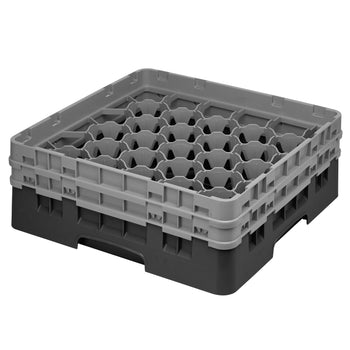 CAMBRO | CAMRACK® - kosz do mycia szklanek 1/1 z 2 przedłużkami - 500x500mm - 30 przegródek - Czarny - Prime Gastro