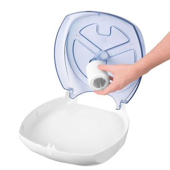 AIR-WOLF | Dozownik dużych rolek papieru toaletowego - na 1 dużą rolkę do 290 mm - tworzywo ABS - biały - Prime Gastro