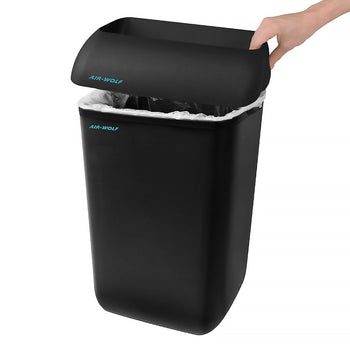 AIR-WOLF | Pojemnik na odpady z pokrywą - 23 litry - ABS plastik - antracytowy - Prime Gastro