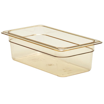 (6 szt.) CAMBRO | H-PAN™ - Żaroodporne pojemniki GN 1/3 - Bursztynowy - Głębokość 100 mm - Prime Gastro